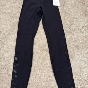 NWT Lululemon X Soul Cycle Ride & Reflect Tight 28" Size 6 Black Reflective